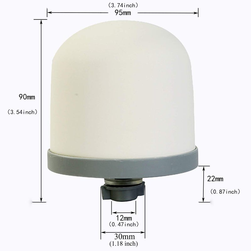 Huining Ceramic Dome Water Filter, Replacement for Pre-Filtration Unit, 0.15 to 0.5 Micron for Household Bucket Filtration System Pitcher (2 PCS) - Image 5